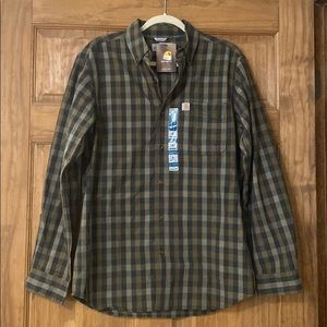 Relaxed fit long sleeve collared Carhartt shirt